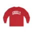 Giggly Squad Collegiate Unisex Cotton Long Sleeve T-Shirt Red