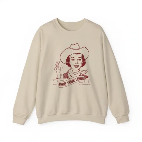 Giggly Squad Gird Your Loins Unisex Heavy Blend Crewneck Sweatshirt Sand Giggly Squad Gird Your Loins Unisex Heavy Blend Crewneck Sweatshirt Sand