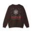 Giggly Squad Graphic Unisex Heavy Blend Crewneck Sweatshirt Dark Chocolate Back Side