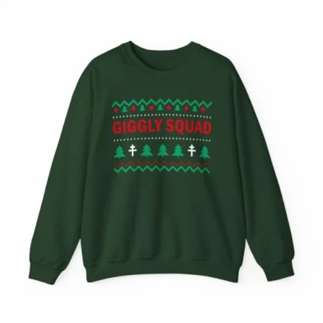 Giggly Squad Graphic Unisex Heavy Blend Crewneck Sweatshirt Forest Green Giggly Squad Graphic Unisex Heavy Blend Crewneck Sweatshirt Forest Green