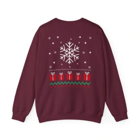 Giggly Squad Graphic Unisex Heavy Blend Crewneck Sweatshirt Maroon Back Side Giggly Squad Graphic Unisex Heavy Blend Crewneck Sweatshirt Maroon Back Side