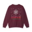 Giggly Squad Graphic Unisex Heavy Blend Crewneck Sweatshirt Maroon Back Side