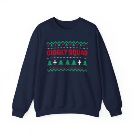 Giggly Squad Graphic Unisex Heavy Blend Crewneck Sweatshirt Navy Giggly Squad Graphic Unisex Heavy Blend Crewneck Sweatshirt Navy