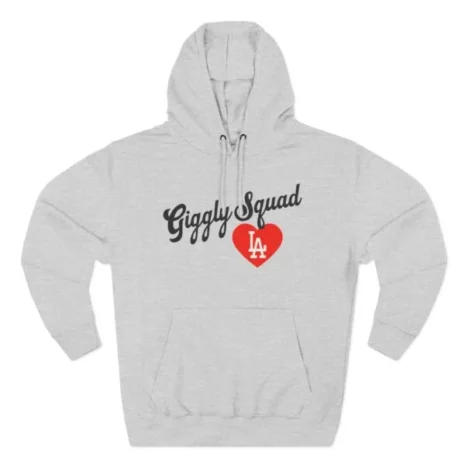 Giggly Squad Heart Hoodie Heather Grey Giggly Squad Heart Hoodie Heather Grey