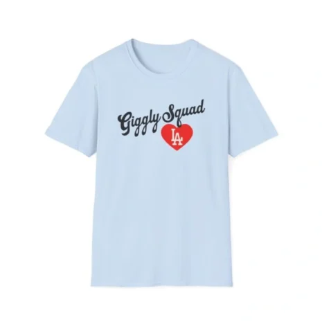 Giggly Squad Heart Unisex Softstyle T-Shirt Light Blue Giggly Squad Heart Unisex Softstyle T-Shirt Light Blue