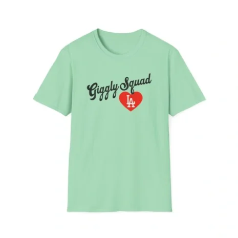 Giggly Squad Heart Unisex Softstyle T-Shirt Mint Green Giggly Squad Heart Unisex Softstyle T-Shirt Mint Green