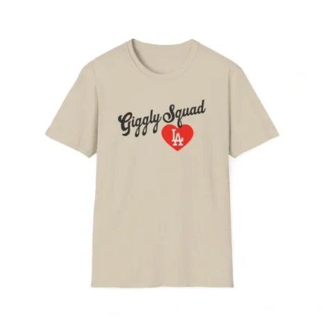 Giggly Squad Heart Unisex Softstyle T-Shirt Sand Giggly Squad Heart Unisex Softstyle T-Shirt Sand