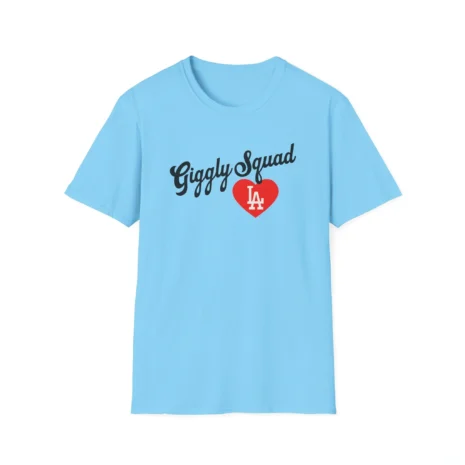 Giggly Squad Heart Unisex Softstyle T-Shirt Sky Giggly Squad Heart Unisex Softstyle T-Shirt Sky