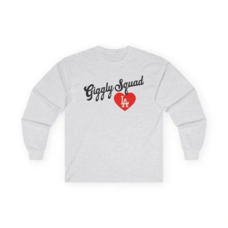 Giggly Squad Heart Unisex Ultra Cotton Long Sleeve T-Shirt Ash Giggly Squad Heart Unisex Ultra Cotton Long Sleeve T-Shirt Ash