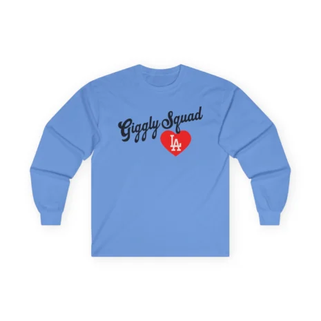 Giggly Squad Heart Unisex Ultra Cotton Long Sleeve T-Shirt Carolina Blue Giggly Squad Heart Unisex Ultra Cotton Long Sleeve T-Shirt Carolina Blue