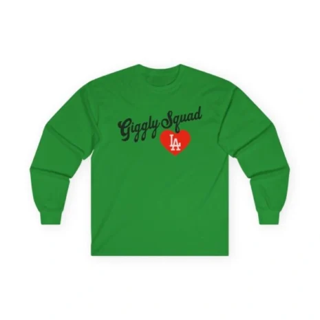 Giggly Squad Heart Unisex Ultra Cotton Long Sleeve T-Shirt Irish Green Giggly Squad Heart Unisex Ultra Cotton Long Sleeve T-Shirt Irish Green