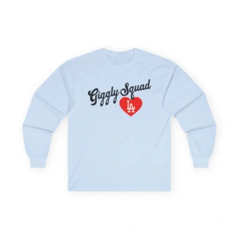 Giggly Squad Heart Unisex Ultra Cotton Long Sleeve T-Shirt Light Blue Giggly Squad Heart Unisex Ultra Cotton Long Sleeve T-Shirt Light Blue