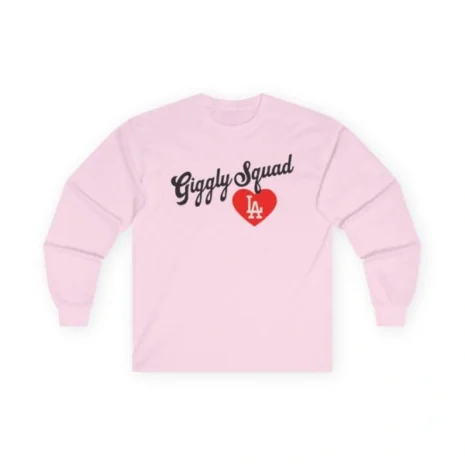 Giggly Squad Heart Unisex Ultra Cotton Long Sleeve T-Shirt Light Pink Giggly Squad Heart Unisex Ultra Cotton Long Sleeve T-Shirt Light Pink