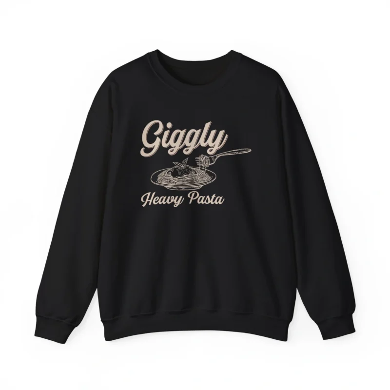 Giggly Squad Heavy Pasta Casual Unisex Sweatshirt Black