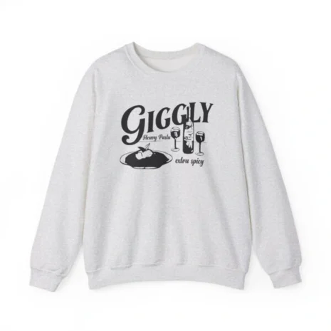 Giggly Squad Heavy Pasta Graphic Crewneck Sweatshirt – Unisex Ash Giggly Squad Heavy Pasta Graphic Crewneck Sweatshirt – Unisex Ash