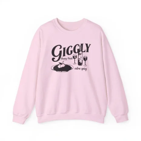 Giggly Squad Heavy Pasta Graphic Crewneck Sweatshirt – Unisex Light Pink Giggly Squad Heavy Pasta Graphic Crewneck Sweatshirt – Unisex Light Pink