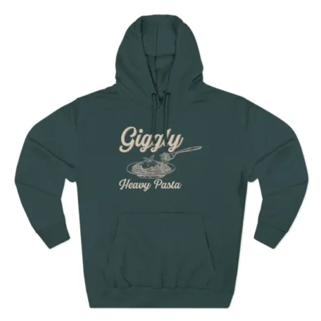 Giggly Squad Heavy Pasta Graphic Hoodie Sports Green Giggly Squad Heavy Pasta Graphic Hoodie Sports Green