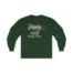 Giggly Squad Heavy Pasta Graphic Unisex Ultra Cotton Long Sleeve T-Shirt Forest Green
