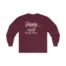 Giggly Squad Heavy Pasta Graphic Unisex Ultra Cotton Long Sleeve T-Shirt Maroon