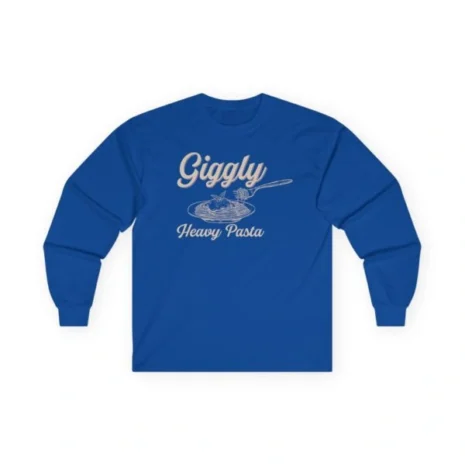 Giggly Squad Heavy Pasta Graphic Unisex Ultra Cotton Long Sleeve T-Shirt Royal Giggly Squad Heavy Pasta Graphic Unisex Ultra Cotton Long Sleeve T-Shirt Royal