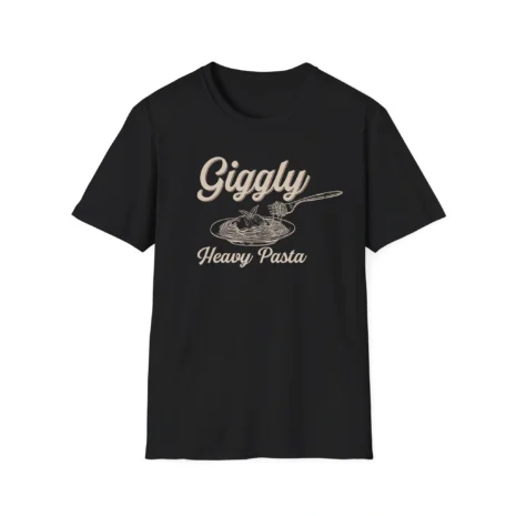 Giggly Squad Heavy Pasta Unisex Softstyle Graphic T-Shirt Black