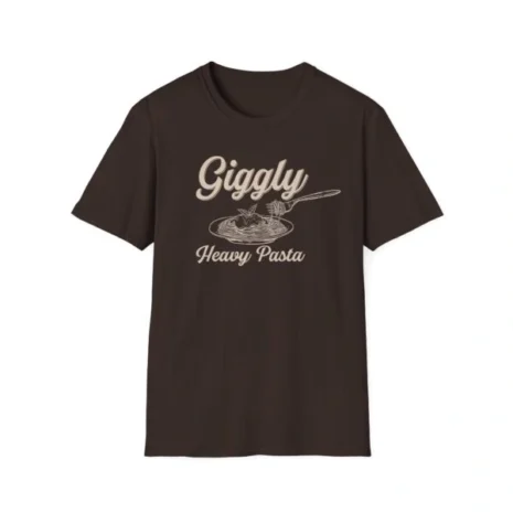 Giggly Squad Heavy Pasta Unisex Softstyle Graphic T-Shirt Dark Chocolate Giggly Squad Heavy Pasta Unisex Softstyle Graphic T-Shirt Dark Chocolate