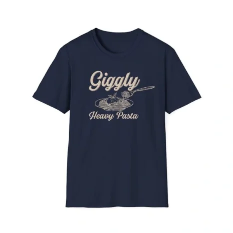 Giggly Squad Heavy Pasta Unisex Softstyle Graphic T-Shirt Navy Giggly Squad Heavy Pasta Unisex Softstyle Graphic T-Shirt Navy