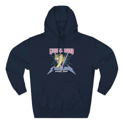 Giggly Squad I Hate Men Band-Style Hoodie Navy