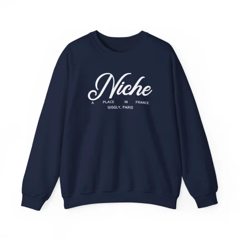 Giggly Squad Niche Pigment Unisex Heavy Blend Crewneck Sweatshirt Navy