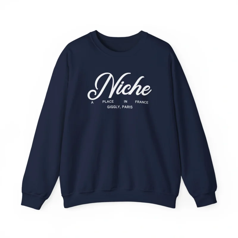 Giggly Squad Niche Pigment Unisex Heavy Blend Crewneck Sweatshirt Navy