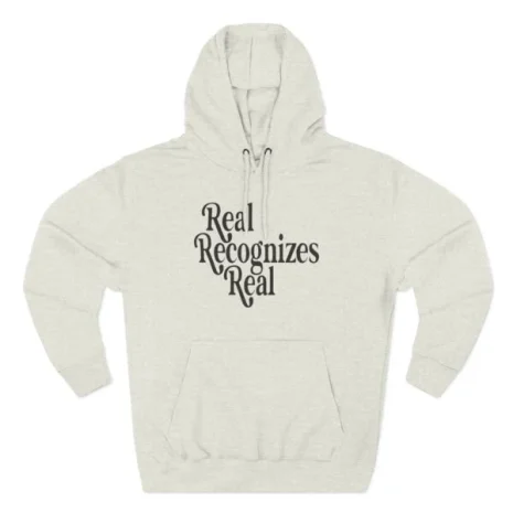 Giggly Squad Real Recognizes Real Statement Hoodie Oatmeal Heather