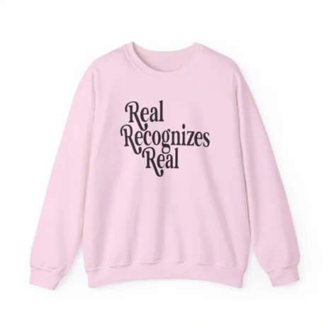 Giggly Squad Real Recognizes Real Unisex Heavy Blend Crewneck Sweatshirt Light Pink Giggly Squad Real Recognizes Real Unisex Heavy Blend Crewneck Sweatshirt Light Pink