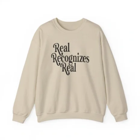 Giggly Squad Real Recognizes Real Unisex Heavy Blend Crewneck Sweatshirt Sand Giggly Squad Real Recognizes Real Unisex Heavy Blend Crewneck Sweatshirt Sand