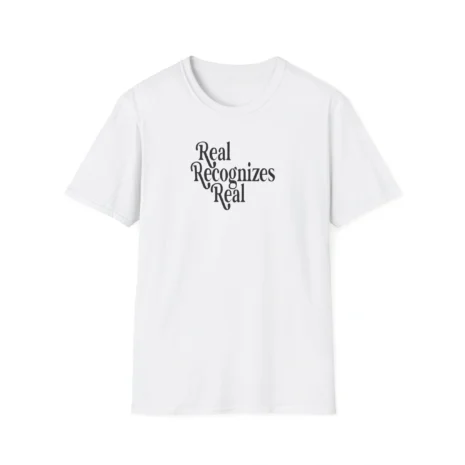 Giggly Squad Real Recognizes Real Unisex Softstyle T-Shirt White Giggly Squad Real Recognizes Real Unisex Softstyle T-Shirt White