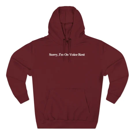 Giggly Squad Sorry I’m on Voice Rest Hoodie Burgundy Giggly Squad Sorry I’m on Voice Rest Hoodie Burgundy