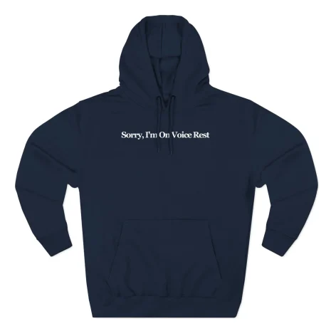 Giggly Squad Sorry I’m on Voice Rest Hoodie Navy Giggly Squad Sorry I’m on Voice Rest Hoodie Navy