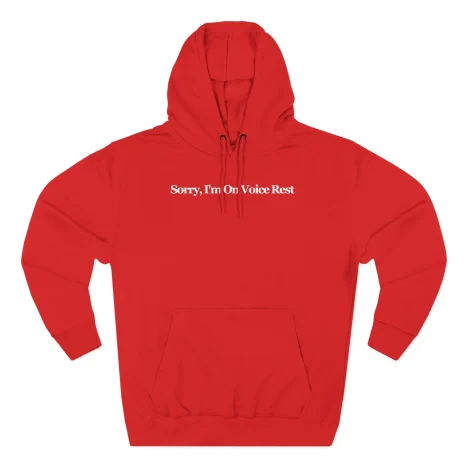 Giggly Squad Sorry I’m on Voice Rest Hoodie Red Giggly Squad Sorry I’m on Voice Rest Hoodie Red