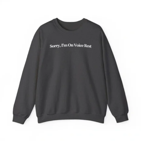 Giggly Squad Sorry I’m on Voice Rest Unisex Heavy Blend Crewneck Sweatshirt Dark Heather Giggly Squad Sorry I’m on Voice Rest Unisex Heavy Blend Crewneck Sweatshirt Dark Heather
