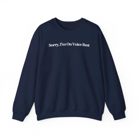 Giggly Squad Sorry I’m on Voice Rest Unisex Heavy Blend Crewneck Sweatshirt Navy Giggly Squad Sorry I’m on Voice Rest Unisex Heavy Blend Crewneck Sweatshirt Navy