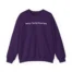 Giggly Squad Sorry I’m on Voice Rest Unisex Heavy Blend Crewneck Sweatshirt Purple