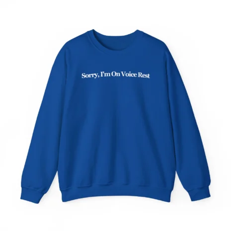 Giggly Squad Sorry I’m on Voice Rest Unisex Heavy Blend Crewneck Sweatshirt Royal Giggly Squad Sorry I’m on Voice Rest Unisex Heavy Blend Crewneck Sweatshirt Royal