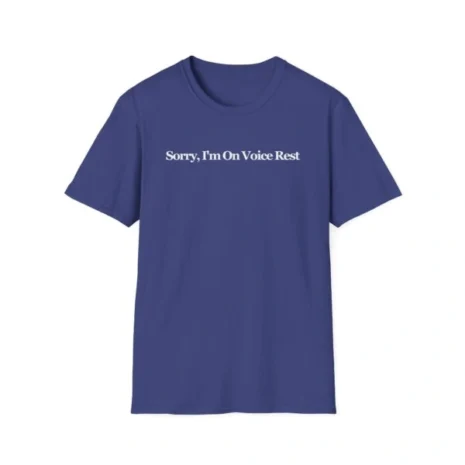 Giggly Squad Sorry I’m on Voice Rest Unisex Softstyle T-Shirt Metro Blue Giggly Squad Sorry I’m on Voice Rest Unisex Softstyle T-Shirt Metro Blue