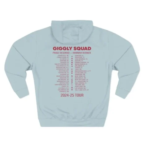 Giggly Squad Thank You for Giggling 2024-2025 Hoodie Blue Mist Back Side Giggly Squad Thank You for Giggling 2024-2025 Hoodie Blue Mist Back Side