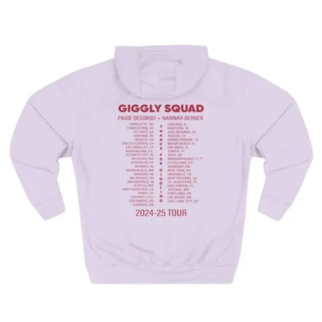 Giggly Squad Thank You for Giggling 2024-2025 Hoodie Lilac Back Side Giggly Squad Thank You for Giggling 2024-2025 Hoodie Lilac Back Side