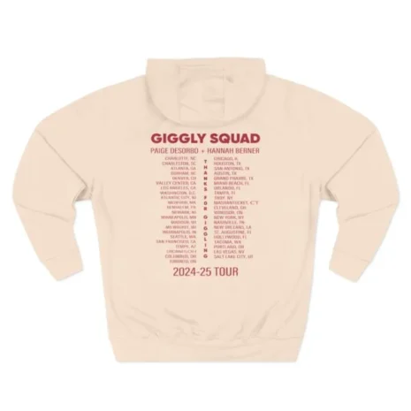 Giggly Squad Thank You for Giggling 2024-2025 Hoodie Pale Pink Back Side Giggly Squad Thank You for Giggling 2024-2025 Hoodie Pale Pink Back Side