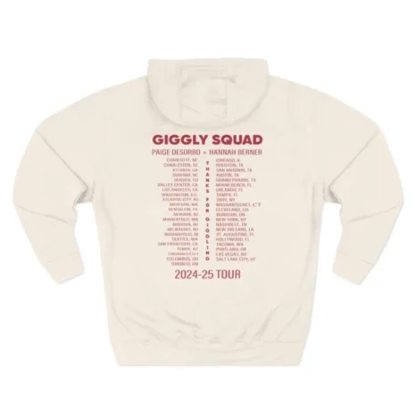 Giggly Squad Thank You for Giggling 2024-2025 Hoodie Sandshell Back Side Giggly Squad Thank You for Giggling 2024-2025 Hoodie Sandshell Back Side