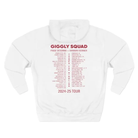 Giggly Squad Thank You for Giggling 2024-2025 Hoodie White Back Side Giggly Squad Thank You for Giggling 2024-2025 Hoodie White Back Side