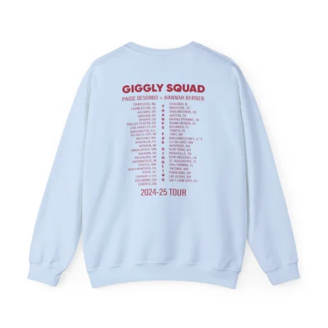 Giggly Squad Thank You for Giggling 2024-2025 Unisex Heavy Blend Crewneck Sweatshirt Light Blue Back Side Giggly Squad Thank You for Giggling 2024-2025 Unisex Heavy Blend Crewneck Sweatshirt Light Blue Back Side