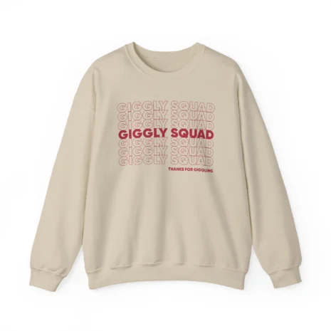 Giggly Squad Thank You for Giggling 2024-2025 Unisex Heavy Blend Crewneck Sweatshirt Sand Giggly Squad Thank You for Giggling 2024-2025 Unisex Heavy Blend Crewneck Sweatshirt Sand