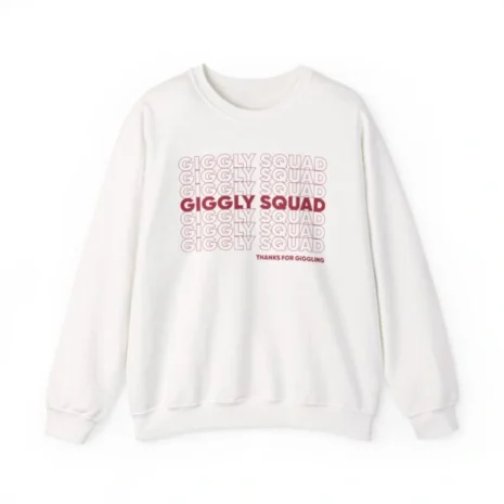 Giggly Squad Thank You for Giggling 2024-2025 Unisex Heavy Blend Crewneck Sweatshirt White